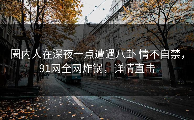 圈内人在深夜一点遭遇八卦 情不自禁,91网全网炸锅,详情直击 圈内人在深夜一点遭遇八卦 情不自禁,91网全网炸锅,详情直击